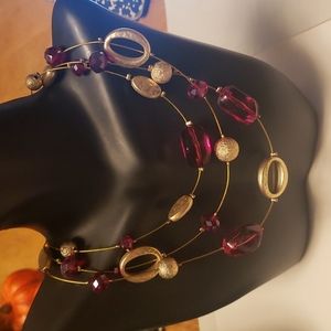 Acrylic Triple Strand Necklace